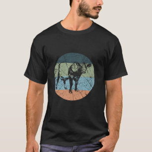 Camiseta Correa Vintage del Ganadero de Silueta de vaca Ret