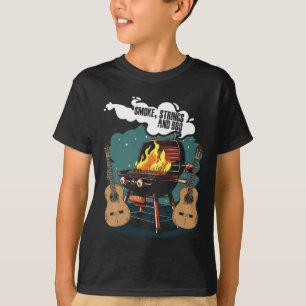 Camiseta Correas De Humo Y Músico De Bbq