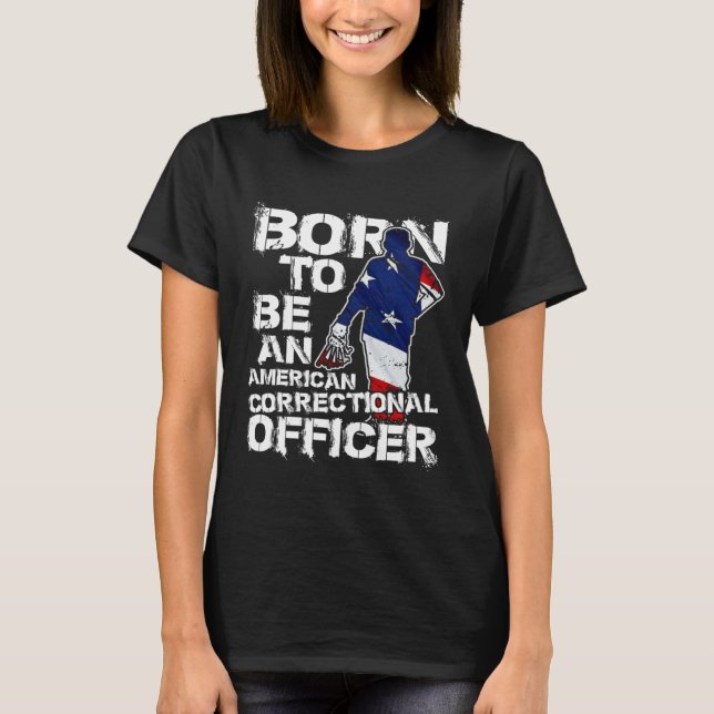 Camiseta Correctional Officer Distressed American USA Flag (Anverso)