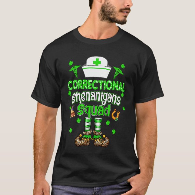 Camiseta Correctional Shenanigans Squad Family Nurse St Pat (Anverso)