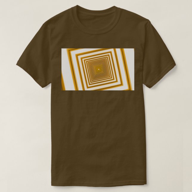 Camiseta corredor abstracto futurista cuadrado amarillo (Diseño del anverso)