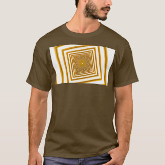 Camiseta corredor abstracto futurista cuadrado amarillo