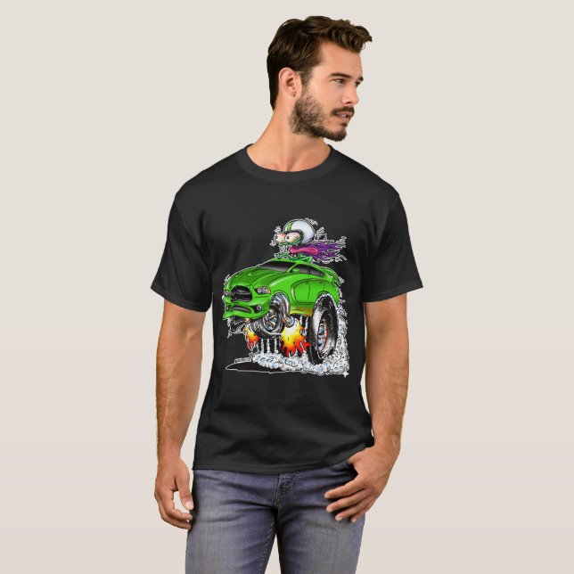 Camiseta Corredor caliente del monstruo (verde) (Anverso completo)