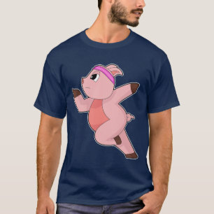 Camiseta Corredor de cerdo corriendo deportes