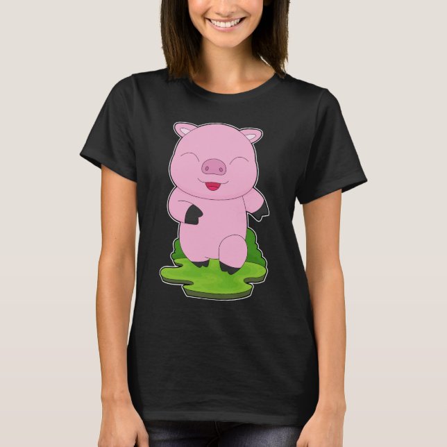 Camiseta Corredor de cerdos Deportes corriendo (Anverso)