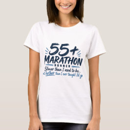 Camiseta Corredor de Maratón 55+ Más Lento Pero Más Lejos C