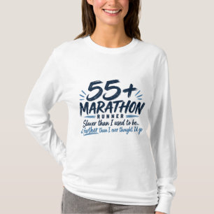 Camiseta Corredor de Maratón 55+ Más Lento Pero Más Lejos C