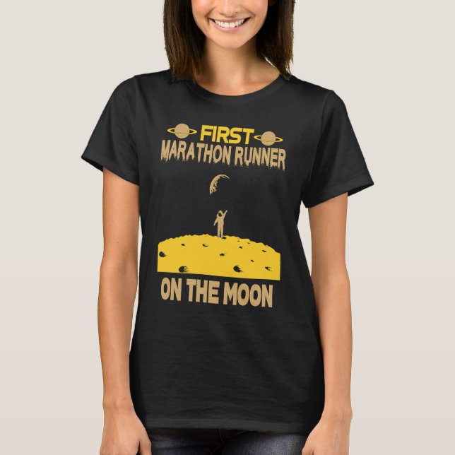 Camiseta Corredor de maratón en la luna (Anverso)