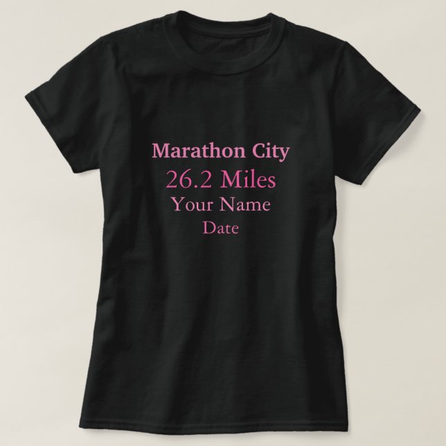 Camiseta Corredor de maratón personalizado (Diseño del anverso)