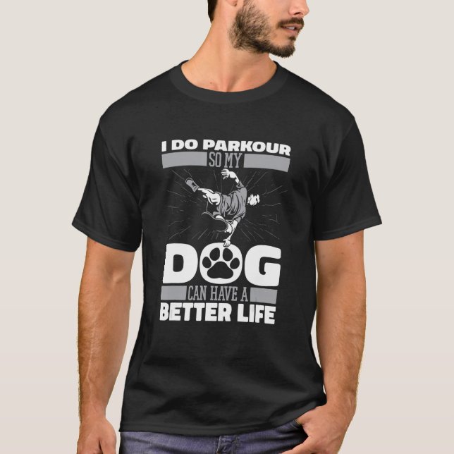 Camiseta Corredor de seguimiento de perro de Parkour (Anverso)