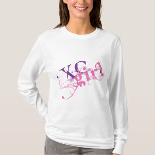Camiseta Corredor del chica XC del campo a través temátic