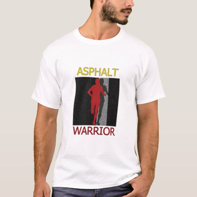 Camiseta Corredor del guerrero del asfalto del hombre (Anverso)