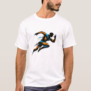 Camiseta Corredor Dinámico en Movimiento - Velocidad Abstra