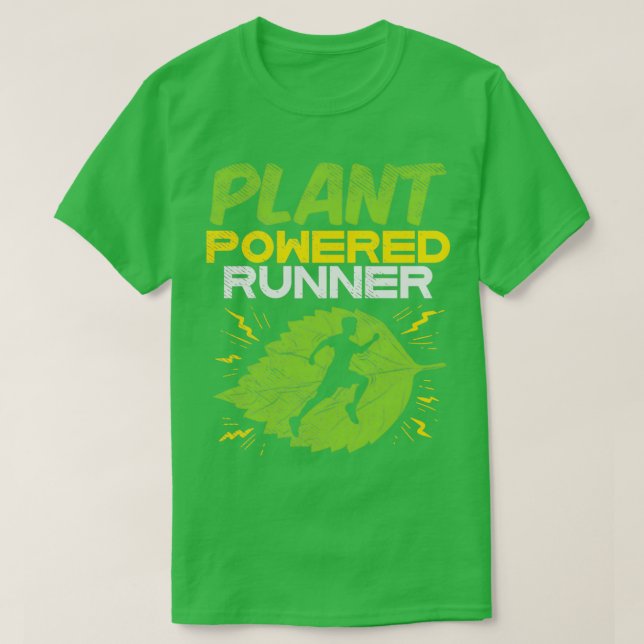 Camiseta Corredor eléctrico de planta vegetal vegan 1 (Diseño del anverso)