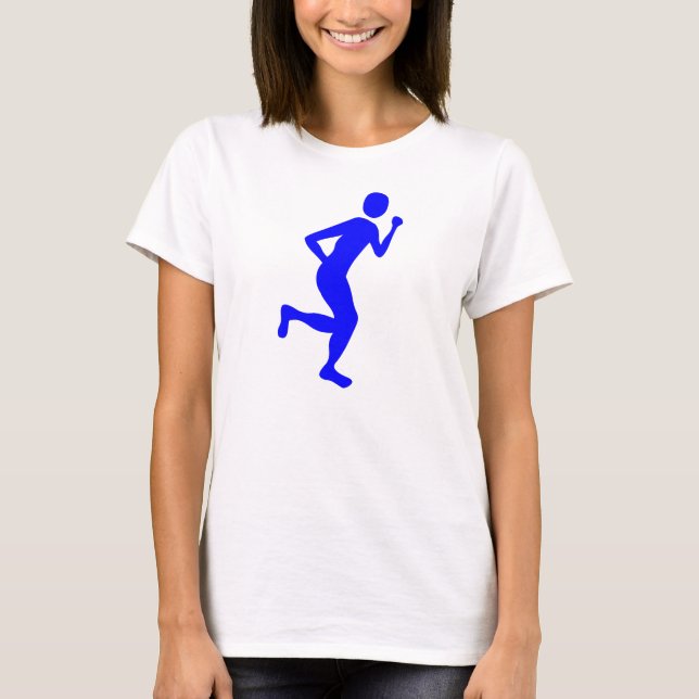 Camiseta Corredor (macho) - Azul (Anverso)