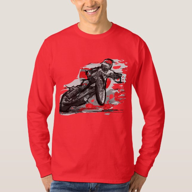 Camiseta Corredor plano de la motocicleta de la pista del (Anverso)