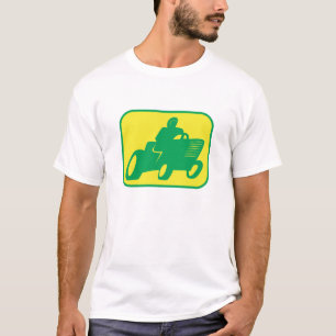 Camiseta Corredor verde y amarillo del cortacésped