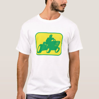 Camiseta Corredor verde y amarillo del cortacésped