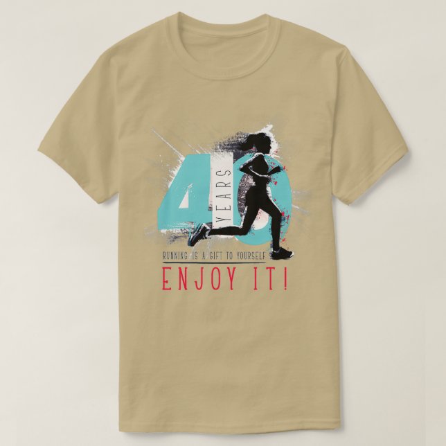 Camiseta Corredora 40 cumpleaños 2 (Diseño del anverso)