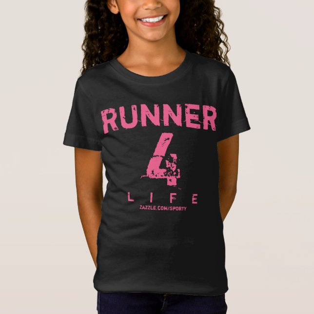 Camiseta Corredora 4 Vida - Rosa (Anverso)