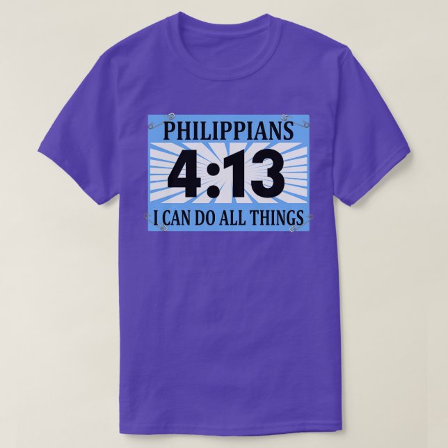 Camiseta Corredora cristiana corriendo Bib Philippians 413  (Diseño del anverso)