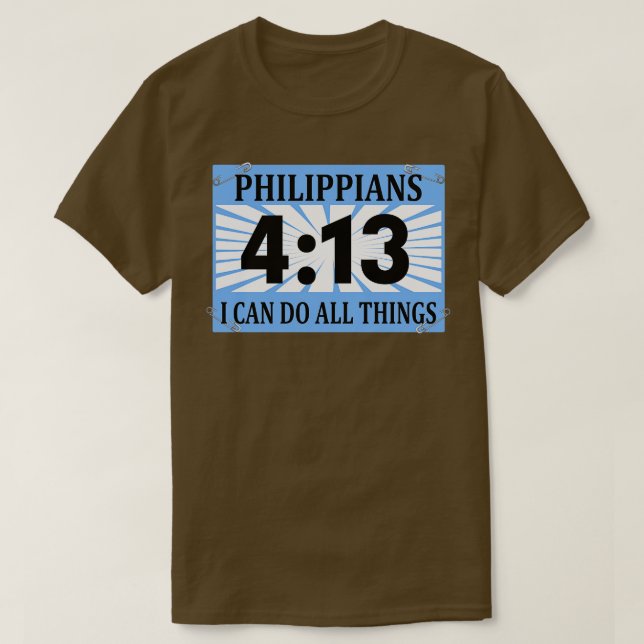 Camiseta Corredora cristiana corriendo Bib Philippians 413  (Diseño del anverso)