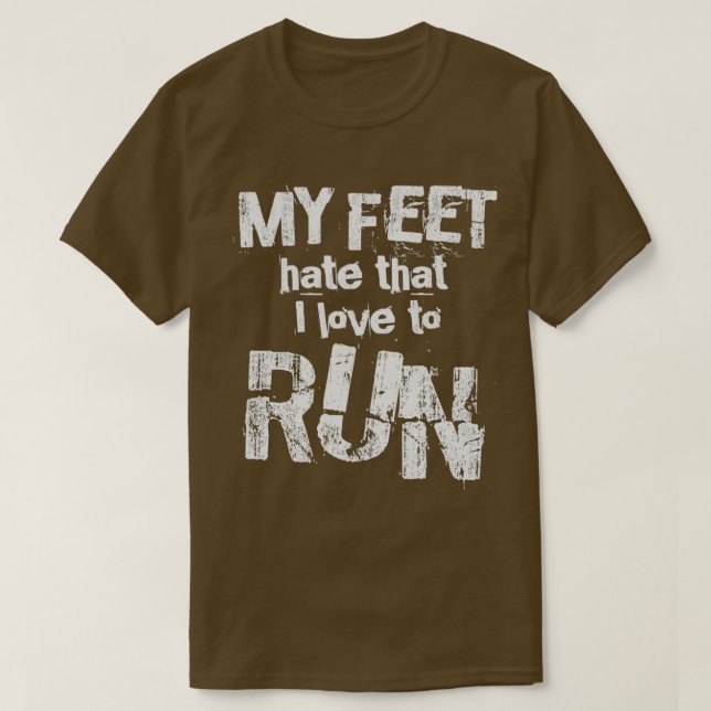 Camiseta Corredora diciendo 'Pies corridos' divertido depor (Diseño del anverso)