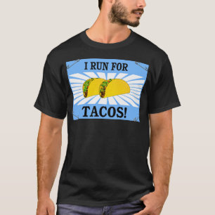 Camiseta Corredora divertida corriendo Bib Taco Lover yo co
