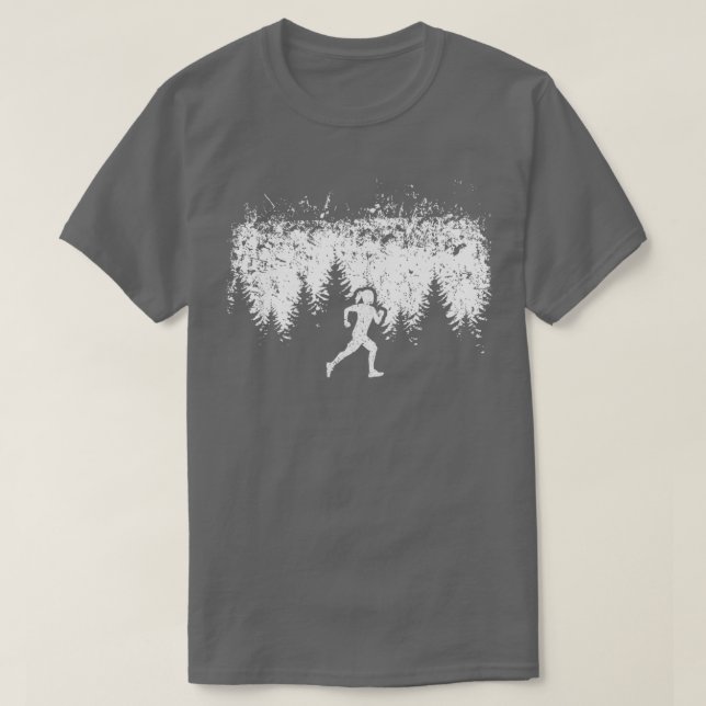 Camiseta Corredora en bosque (Diseño del anverso)
