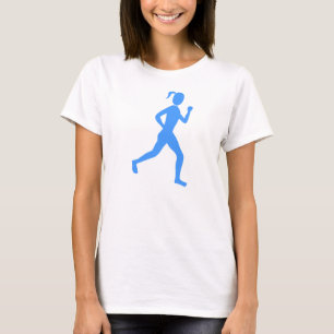 Camiseta Corredora (hembra) - Azul bebé