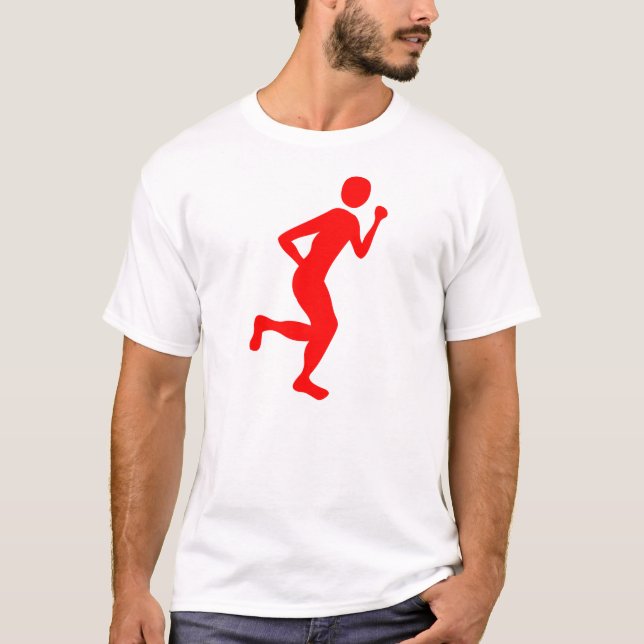 Camiseta Corredora (hombre) - Rojo (Anverso)