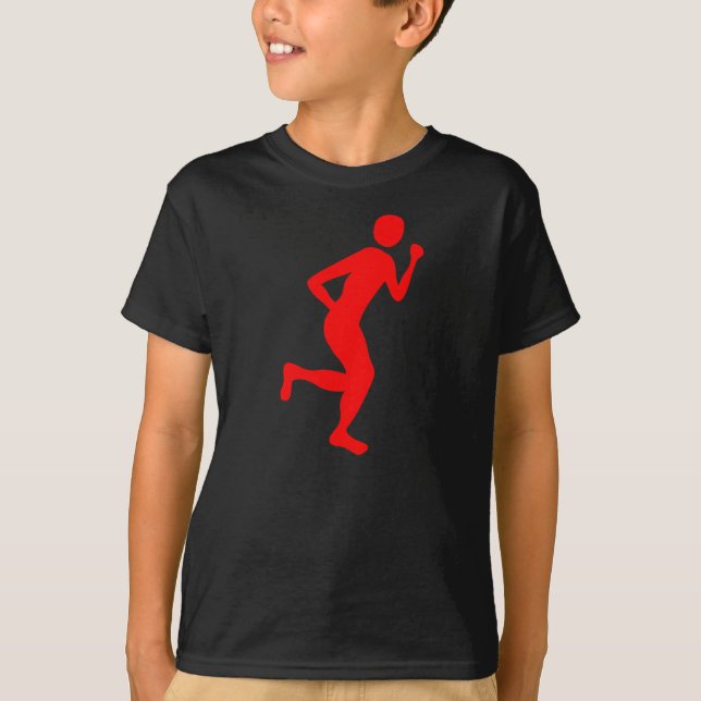 Camiseta Corredora (hombre) - Rojo (Anverso)