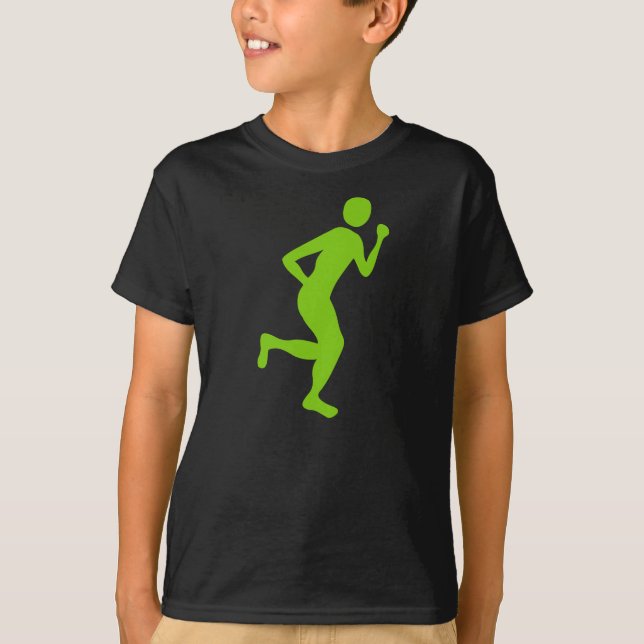 Camiseta Corredora (hombre) - Verde marciano (Anverso)