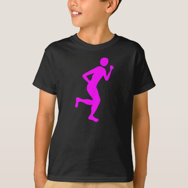 Camiseta Corredora (macho) - Magenta (Anverso)