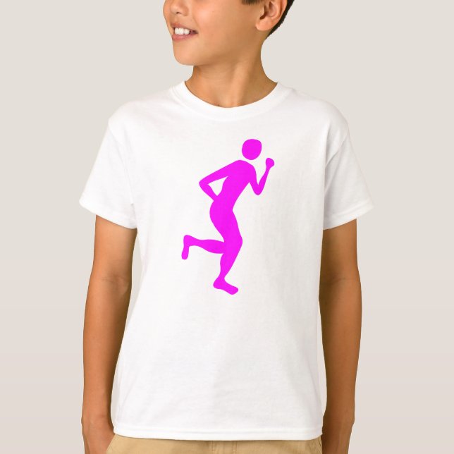 Camiseta Corredora (macho) - Magenta (Anverso)
