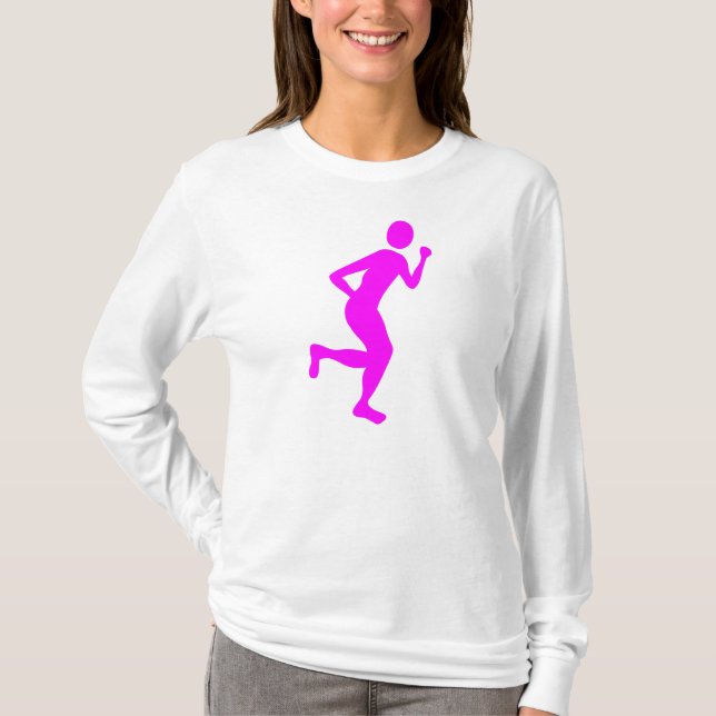 Camiseta Corredora (macho) - Magenta (Anverso)