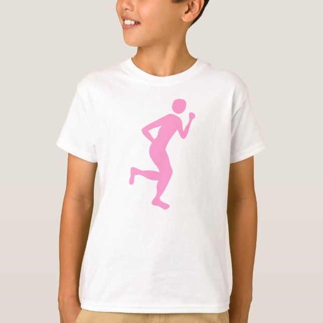 Camiseta Corredora (macho) - Rosa (Anverso)