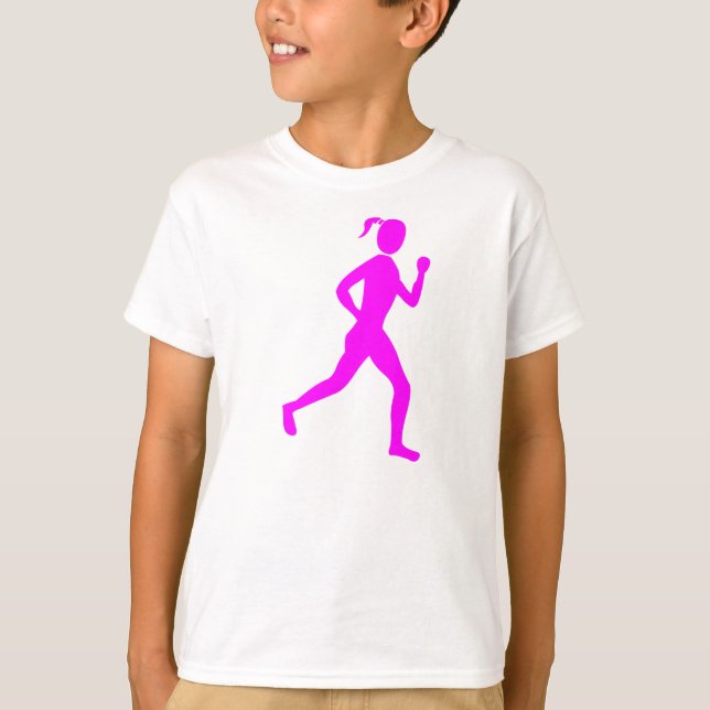 Camiseta Corredora (mujer) - Magenta (Anverso)