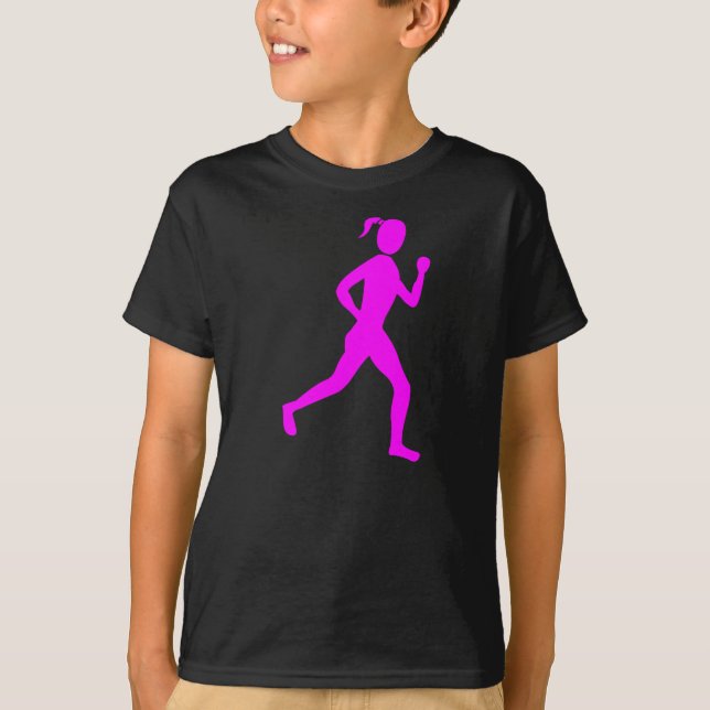 Camiseta Corredora (mujer) - Magenta (Anverso)