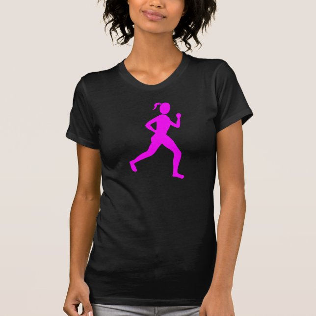 Camiseta Corredora (mujer) - Magenta (Anverso)
