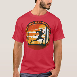 Camiseta Corredora pavimentada con zapatos de correr