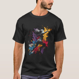 Camiseta Corredora Splash Art Sprinter que ejecuta Mamáes d