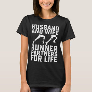Camiseta Corredores de maratón marido y mujer compañeros pa
