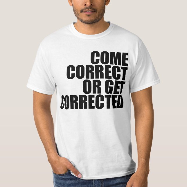 Camiseta corregir o corregir (Anverso)