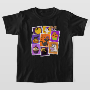 Camiseta Correo de Halloween estampado Gatos, boo, fantasma