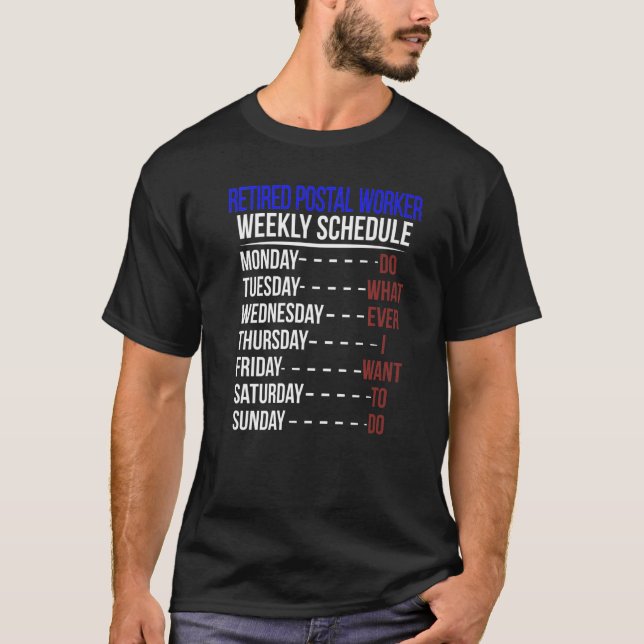 Camiseta Correo de Jubilación de Calendario de Trabajadores (Anverso)