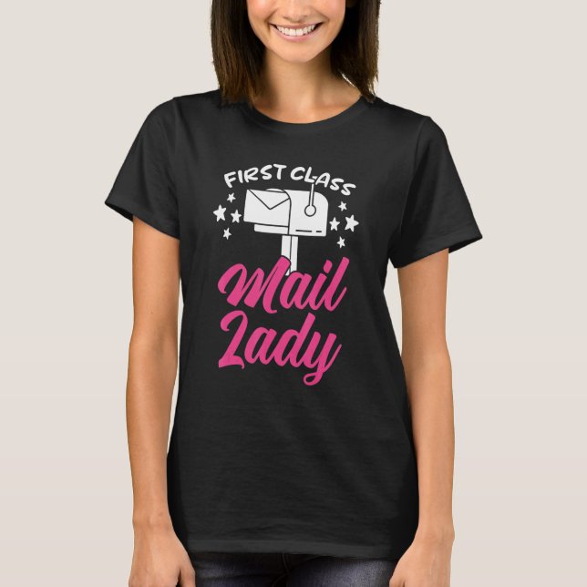 Camiseta Correo de primera clase Lady Postal Worker Postdat (Anverso)