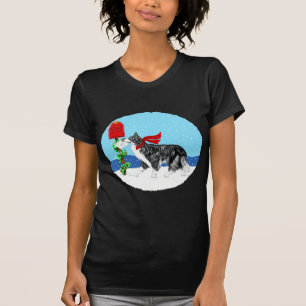 Camiseta Correo del border collie del navidad