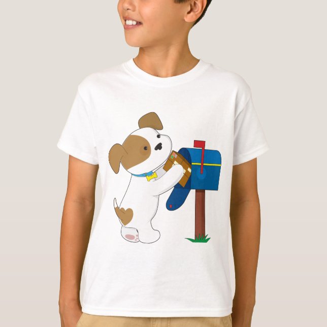Camiseta Correo lindo del perrito (Anverso)
