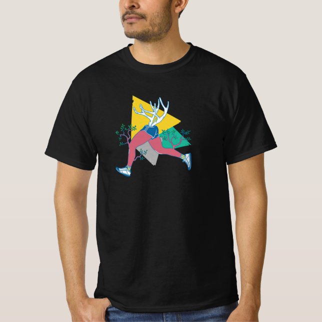 Camiseta Correr como un ciervo (Anverso)